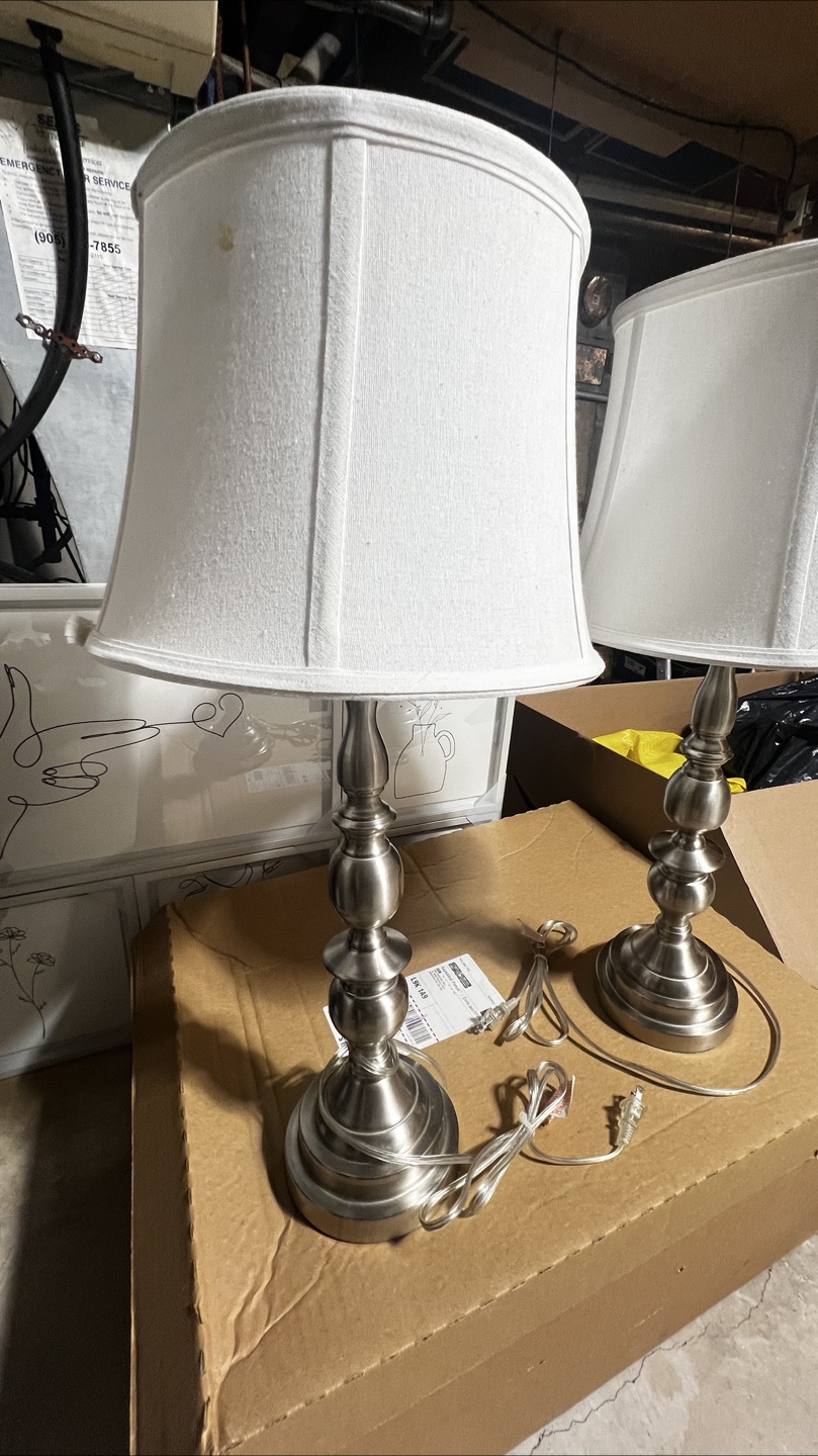 Set of 2 Silver Table Lamps - photo 5