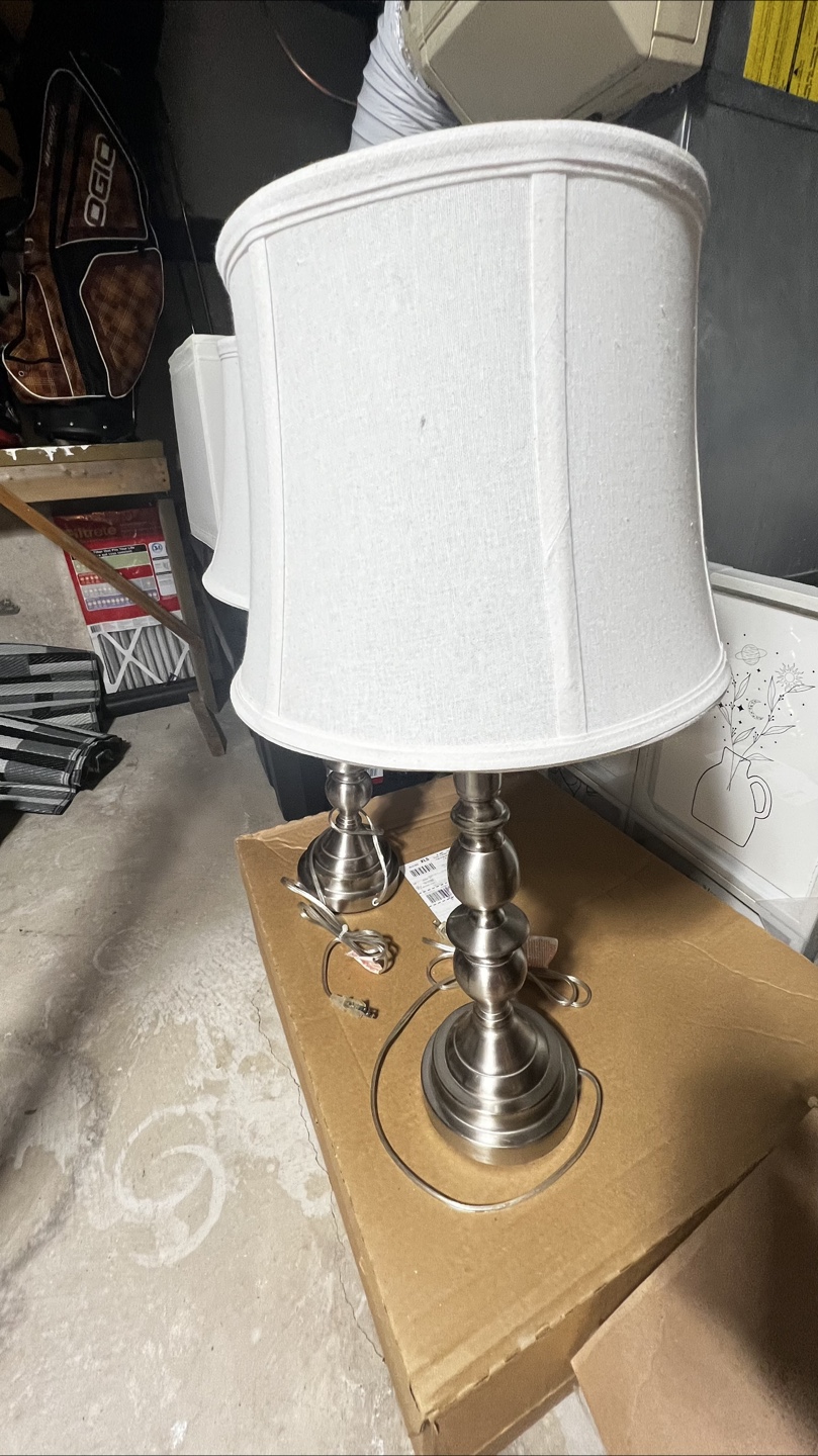 Set of 2 Silver Table Lamps - photo 3