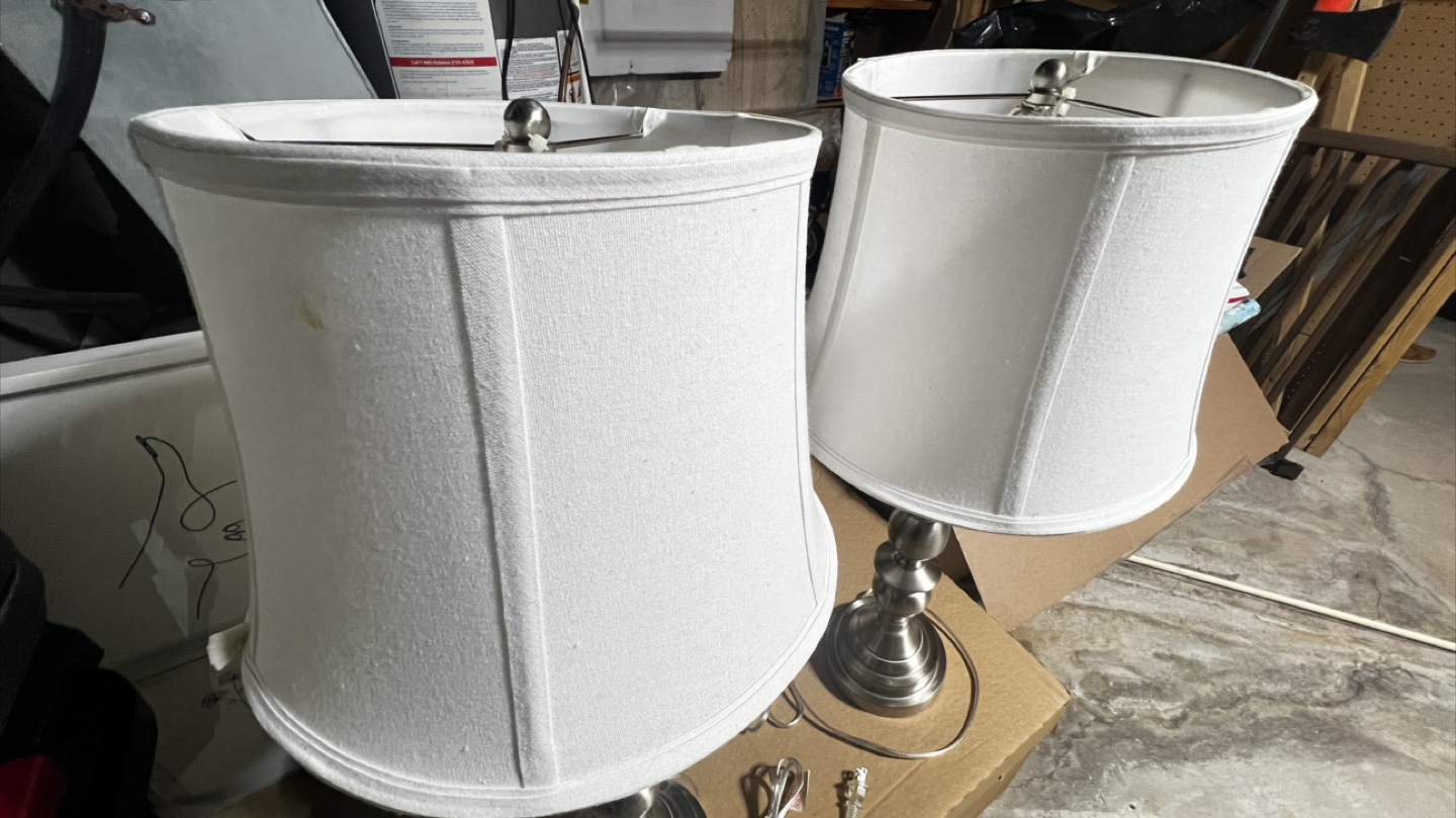 Set of 2 Silver Table Lamps - photo 4