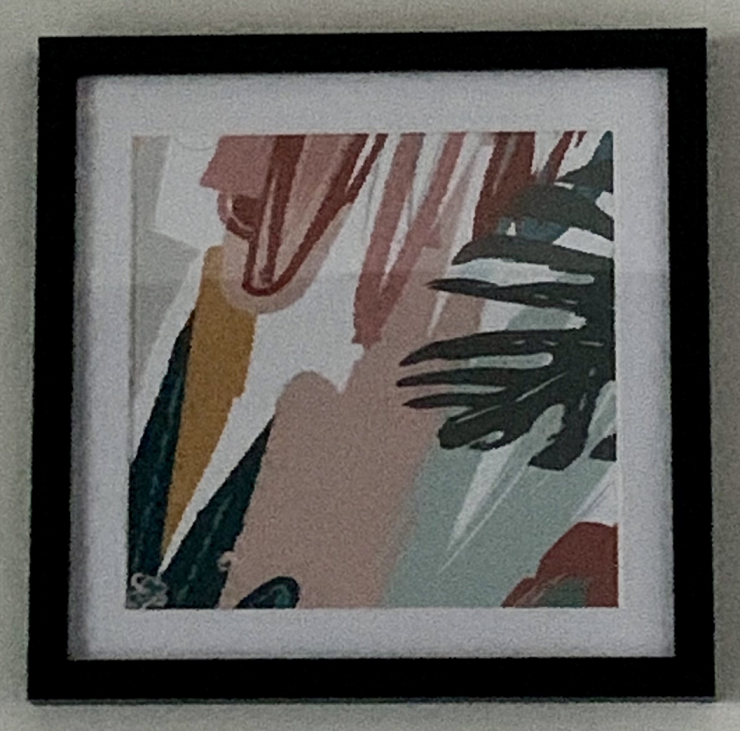 Set of 4 Abstract Multicolor with Black Frame Wall Art - photo 3