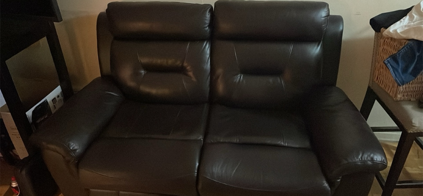 Brown Leather Loveseat Recliner