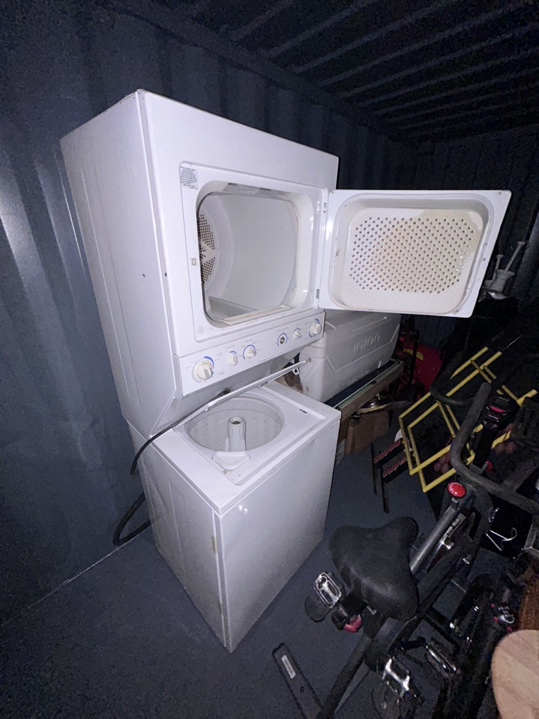 White Stackable Washer and Dryer - photo 2