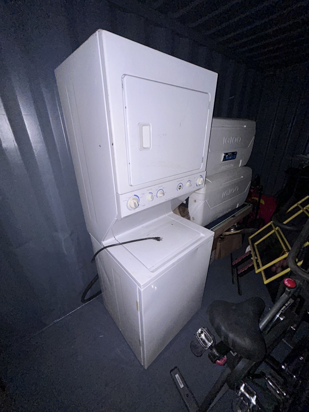 White Stackable Washer and Dryer