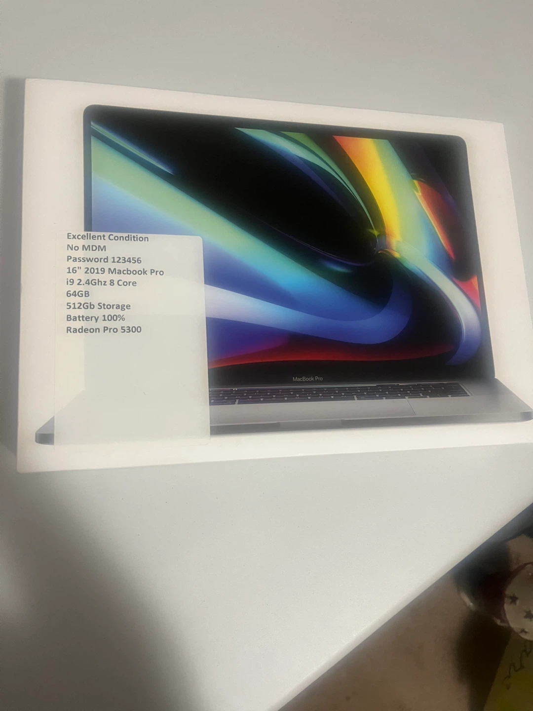 Apple Macbook Pro 16" 2019 -64G B RAM - 512gb - photo 2