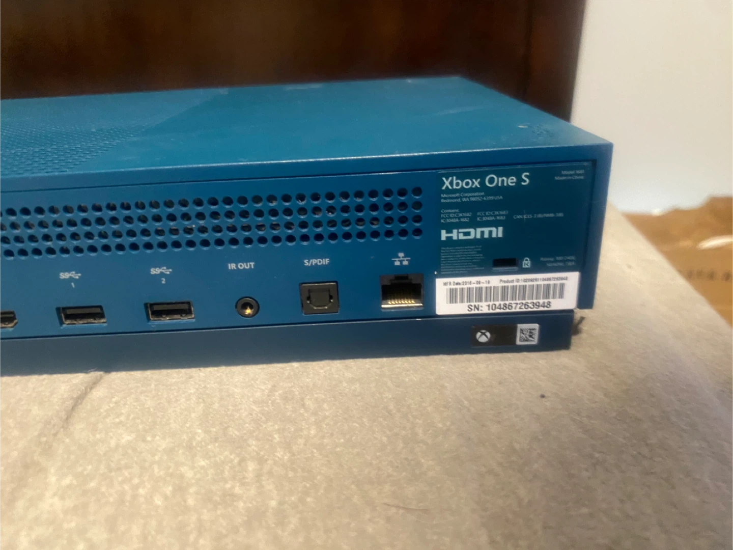 Xbox One S Blue Console - photo 2