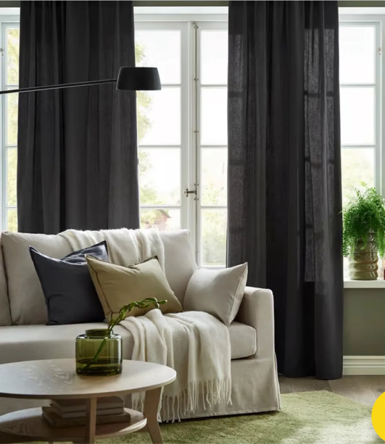 IKEA Black Curtain Panels thumbnail