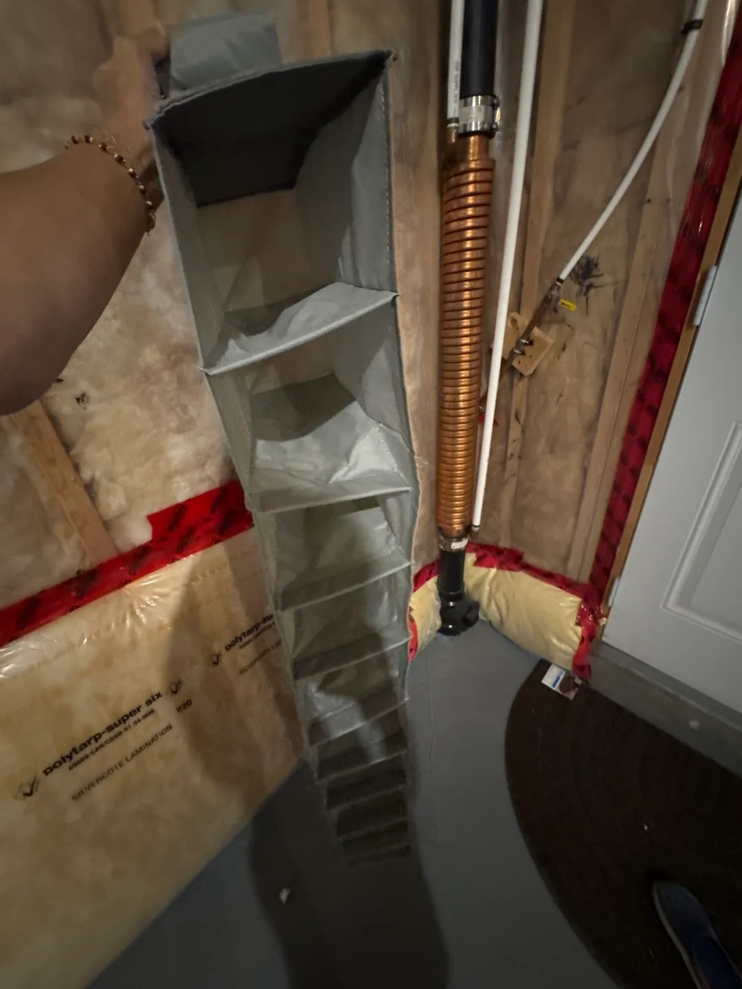 Hanging Closet Organizer - Grey thumbnail