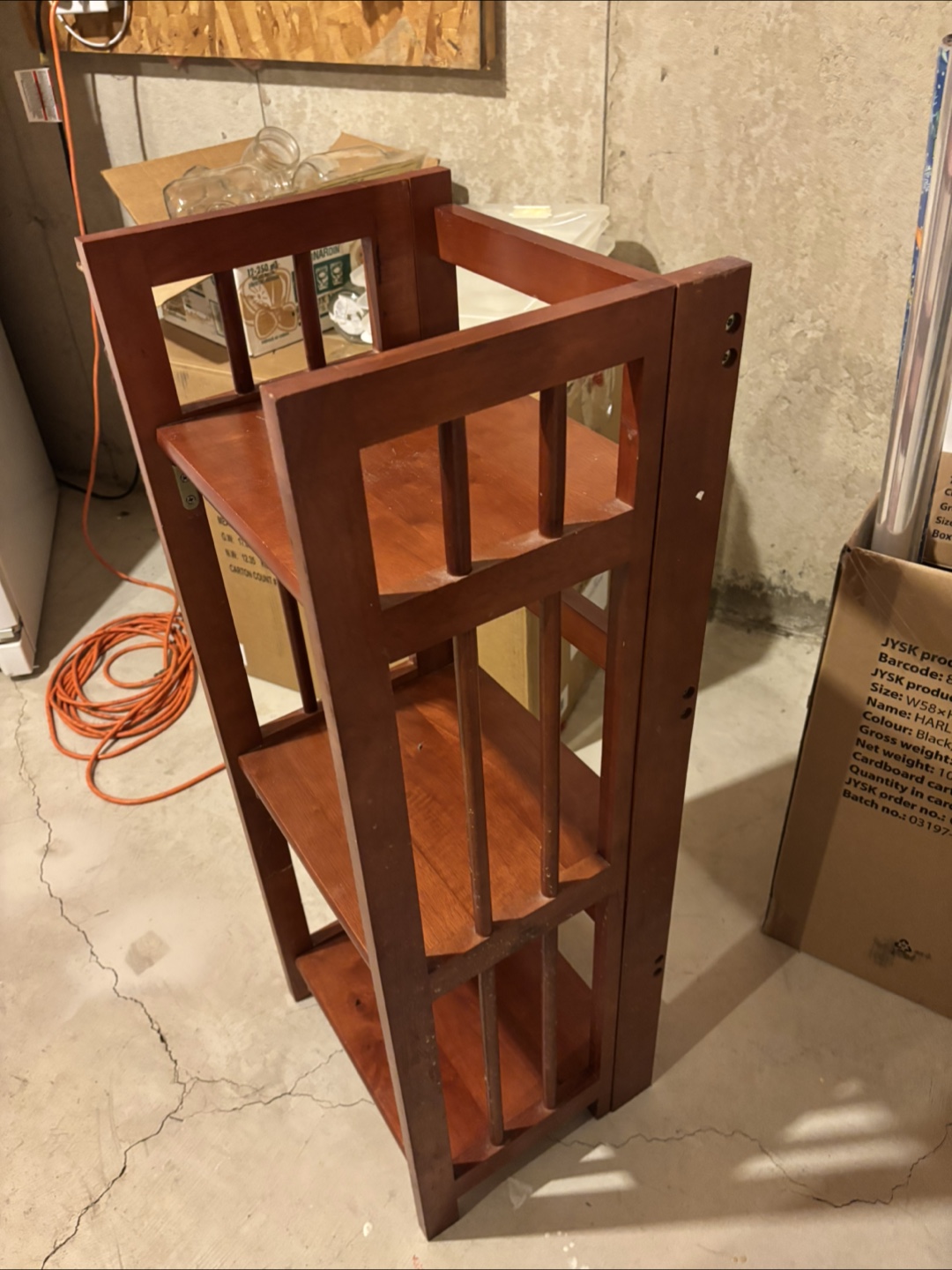 Wooden Folding Shelf - Brown - photo 2