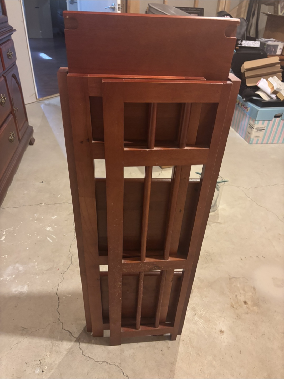 Wooden Folding Shelf - Brown - photo 3