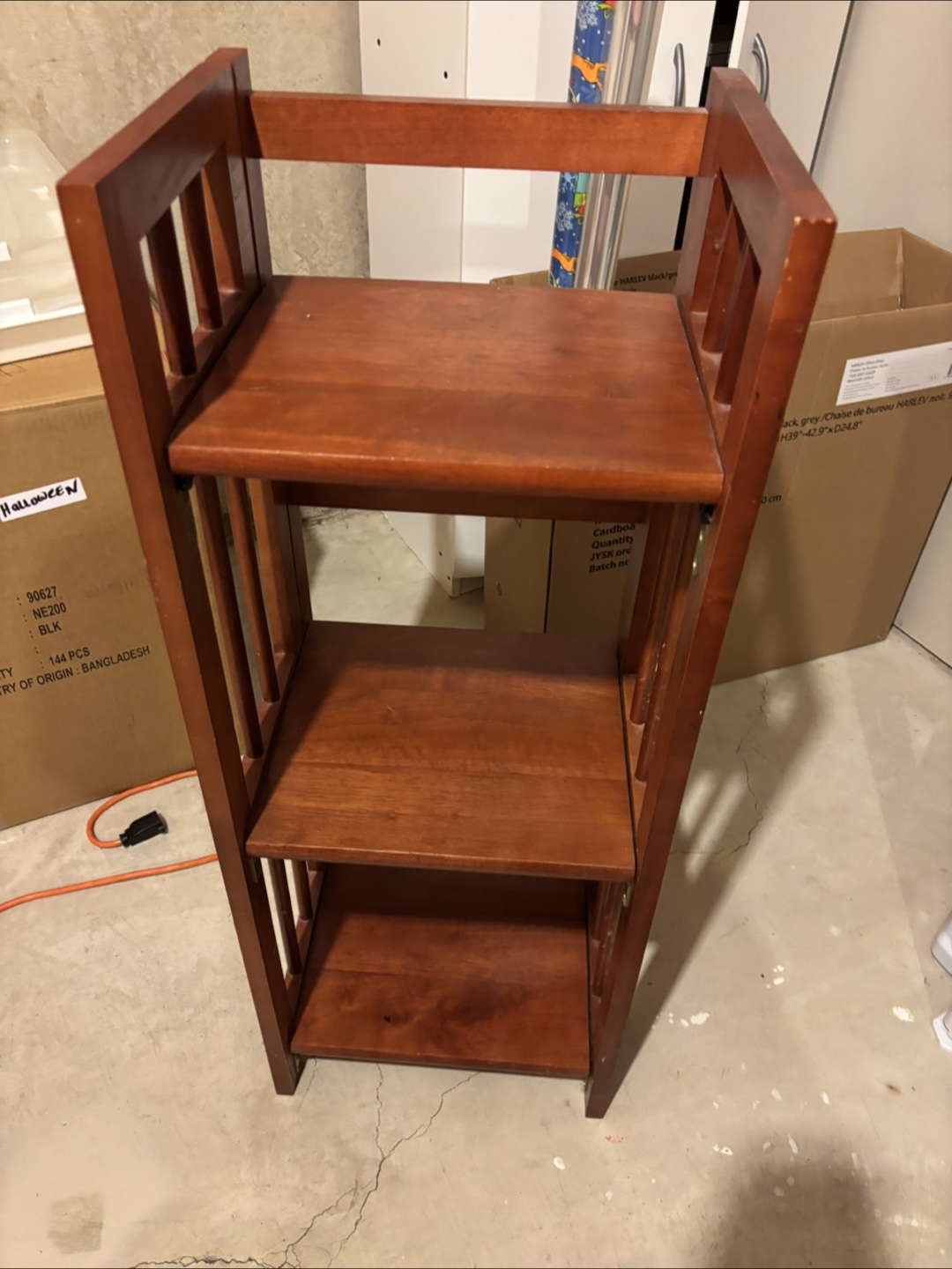 Wooden Folding Shelf - Brown