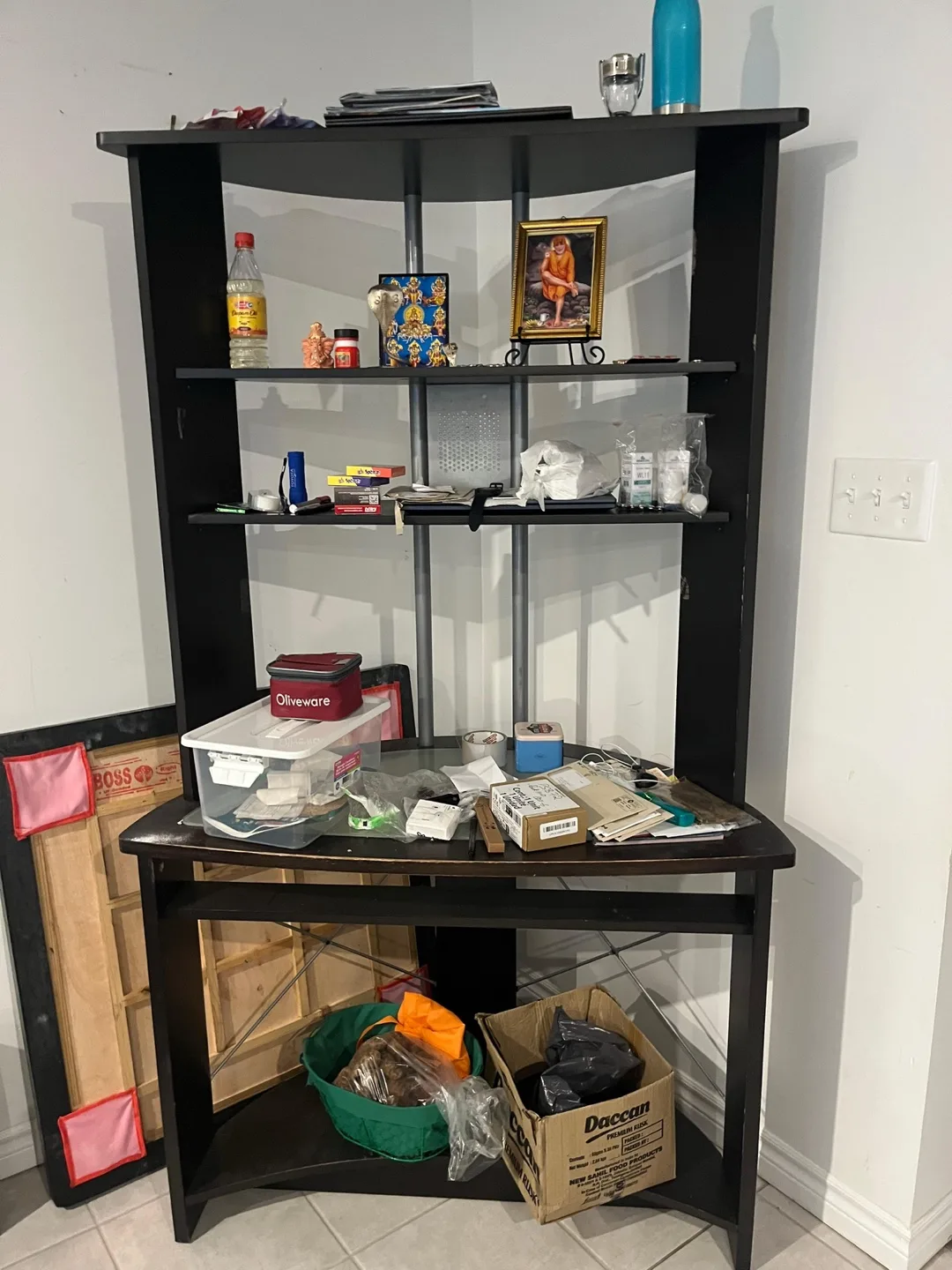 Black Corner Shelf Unit thumbnail