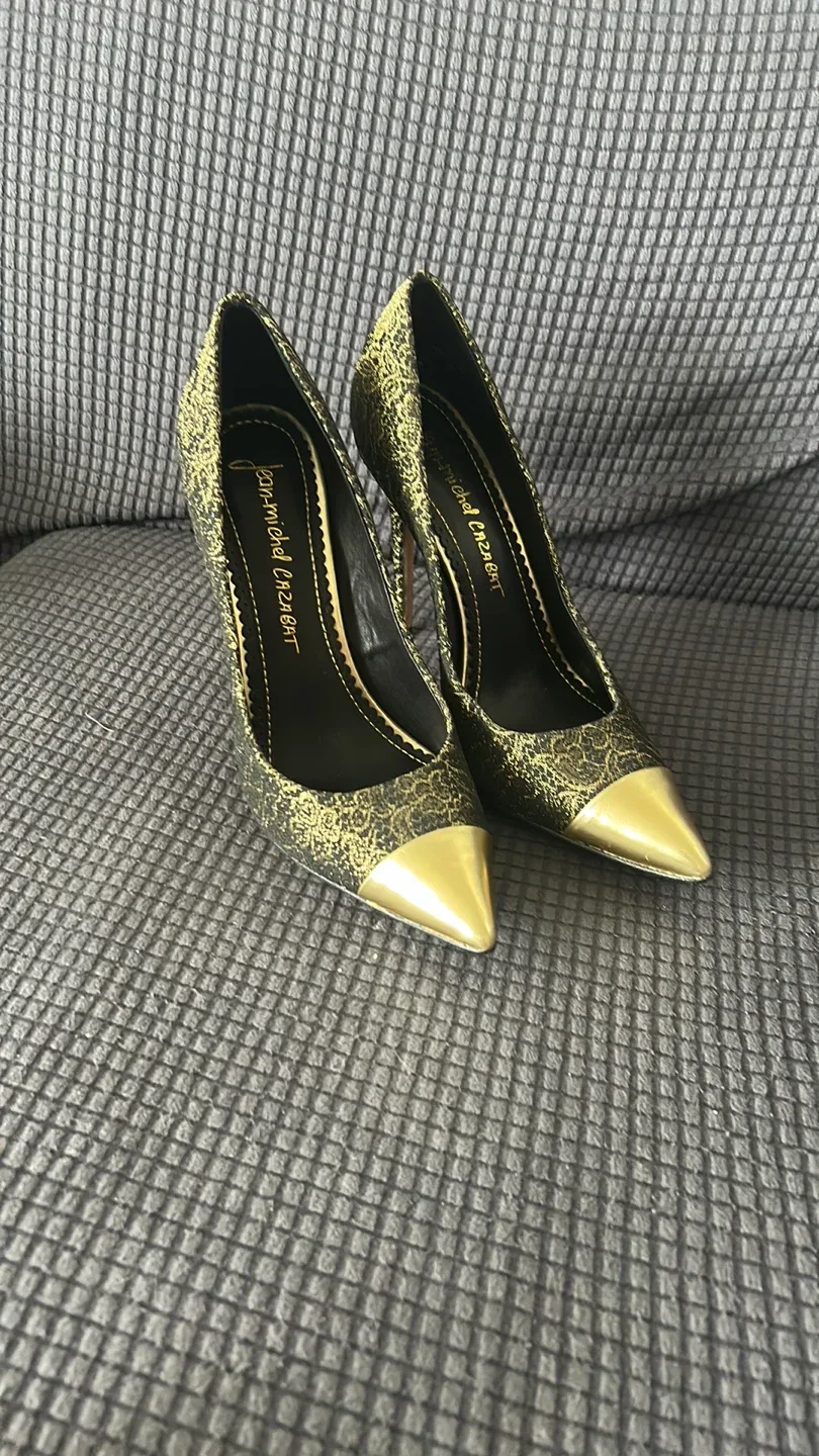 Jean-Michel Cazabat Gold Heels - Size 38 thumbnail