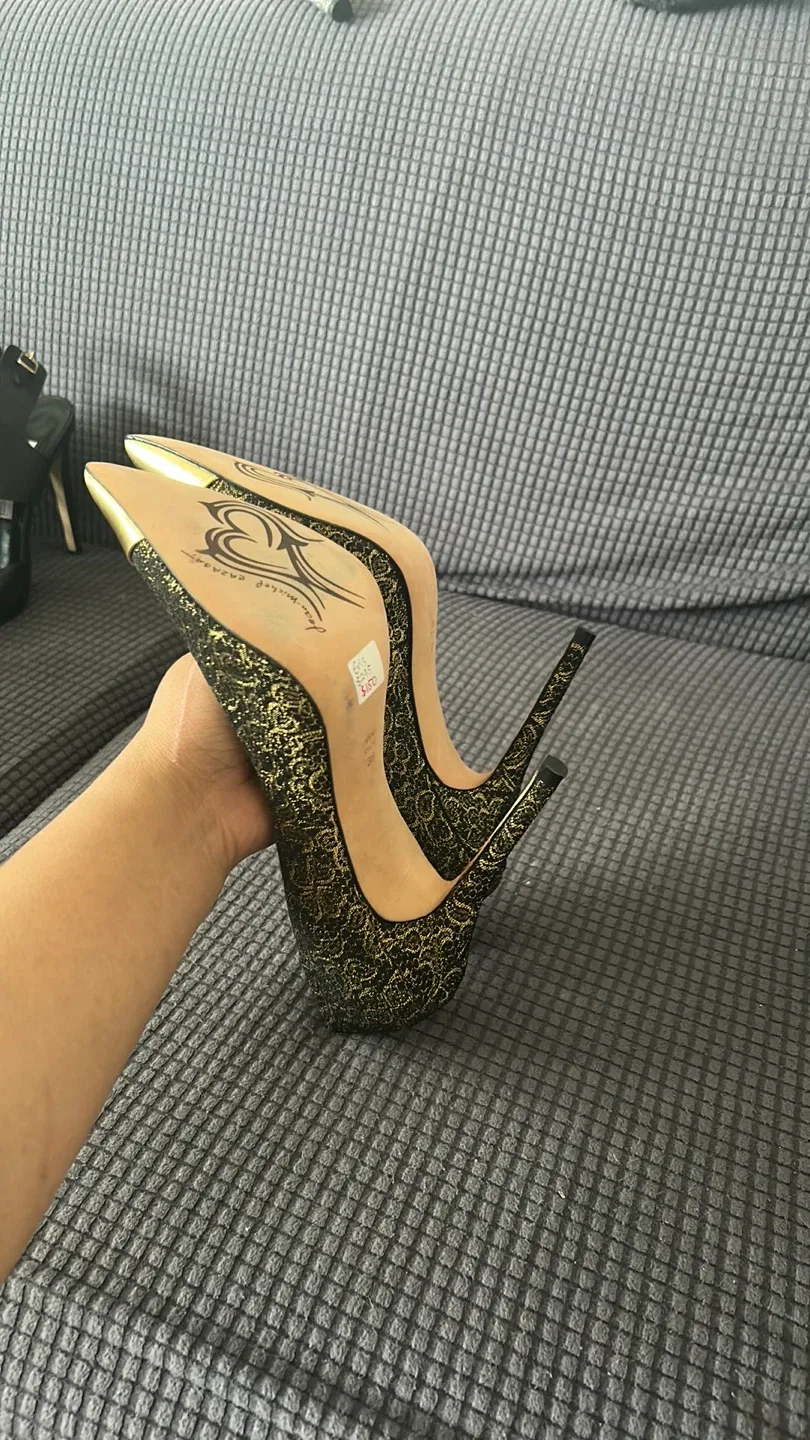 Jean-Michel Cazabat Gold Heels - Size 38 image indicator(4)