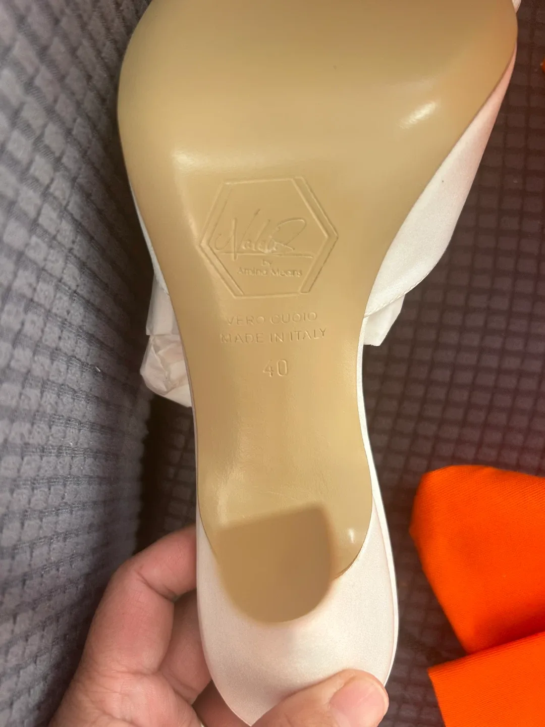 Nalebe by Amina Muaddi White Heels - Size 40 image indicator(4)