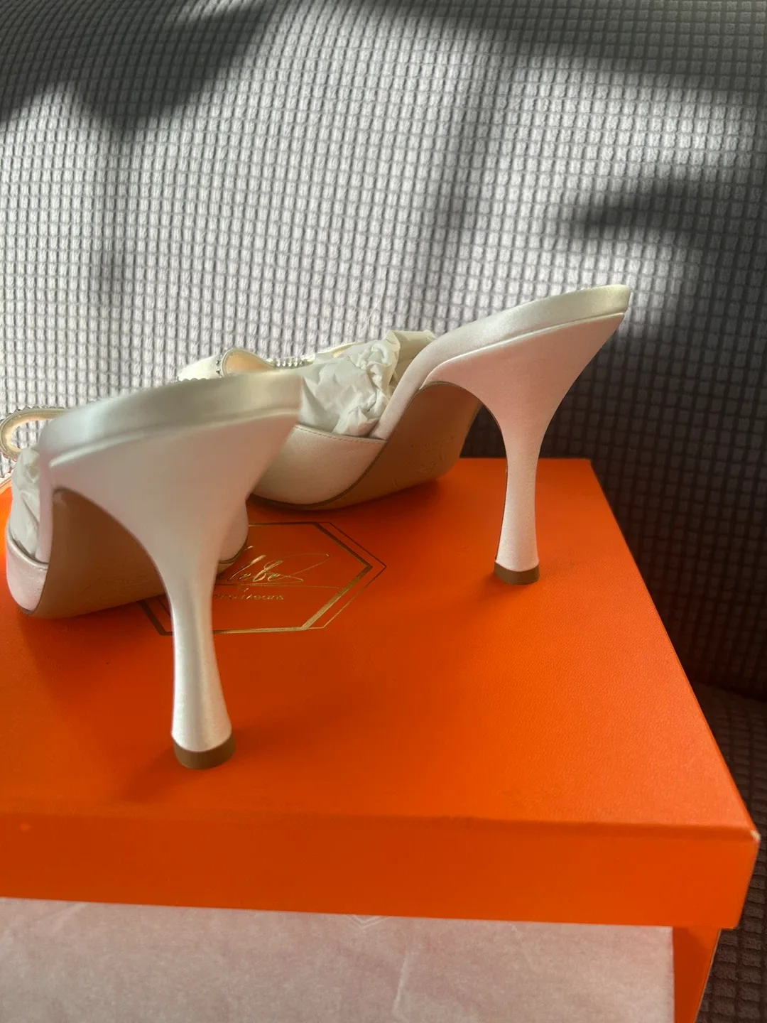 Nalebe by Amina Muaddi White Heels - Size 40 image indicator(7)