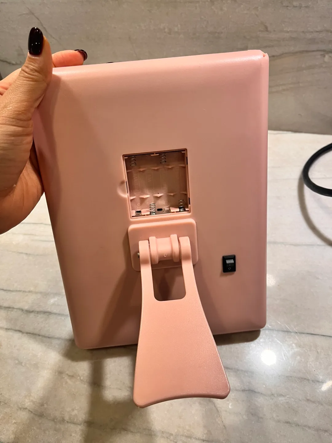 Pink Tri-Fold Lighted Vanity Mirror image indicator(3)