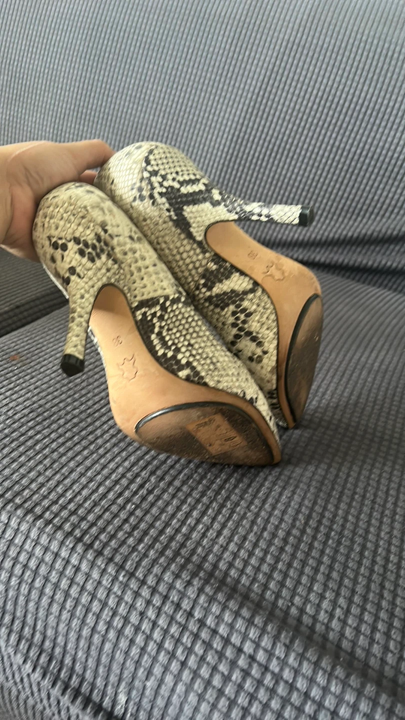 H&M Snakeskin Print Heels - Size 7 - photo 5