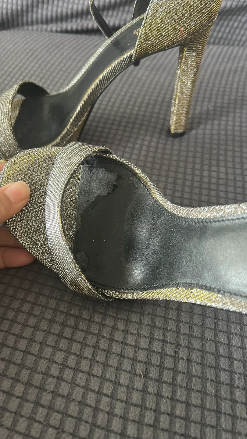 Michael Kors Gold Glitter Heels - Size 7.5M image indicator(3)