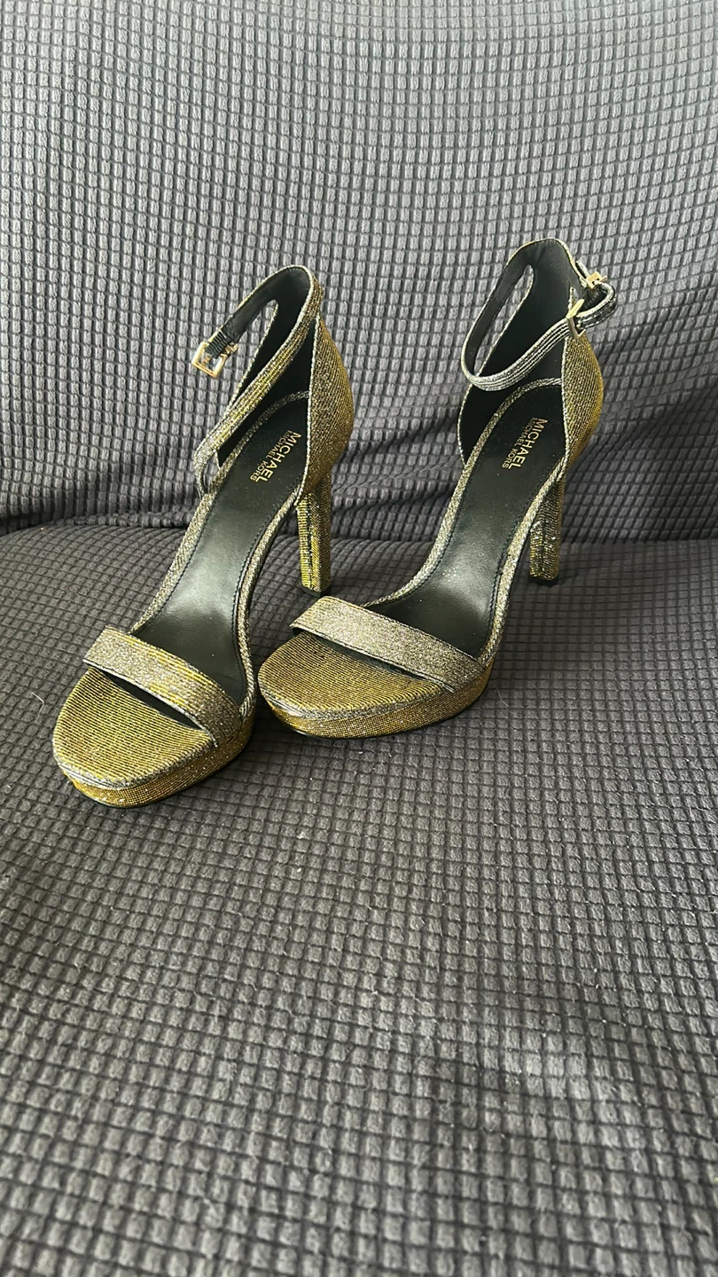 Michael Kors Gold Glitter Heels - Size 7.5M