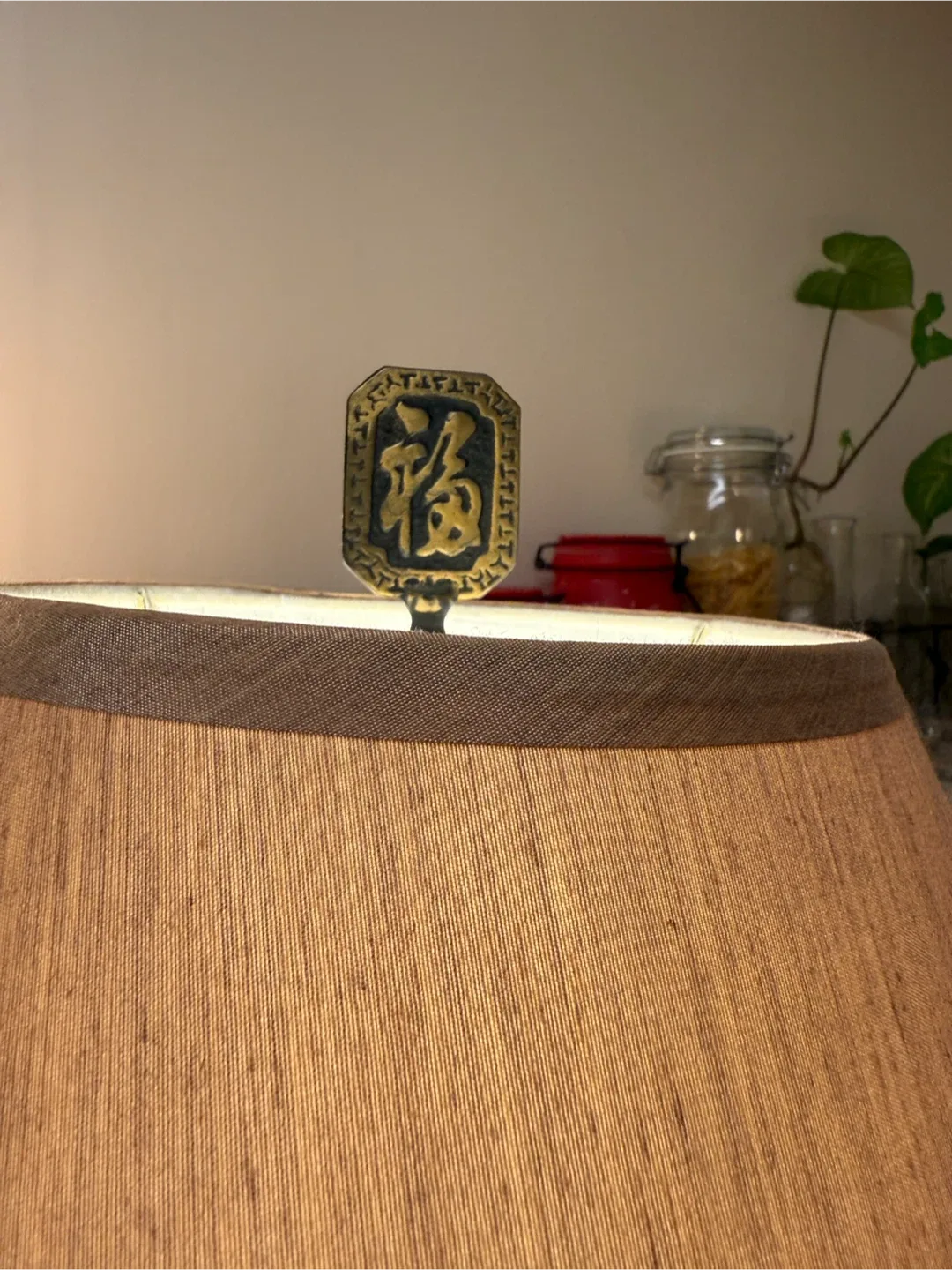 Vintage Hand-Painted Asian Floral Table Lamps - Symbolic Finials image indicator(4)