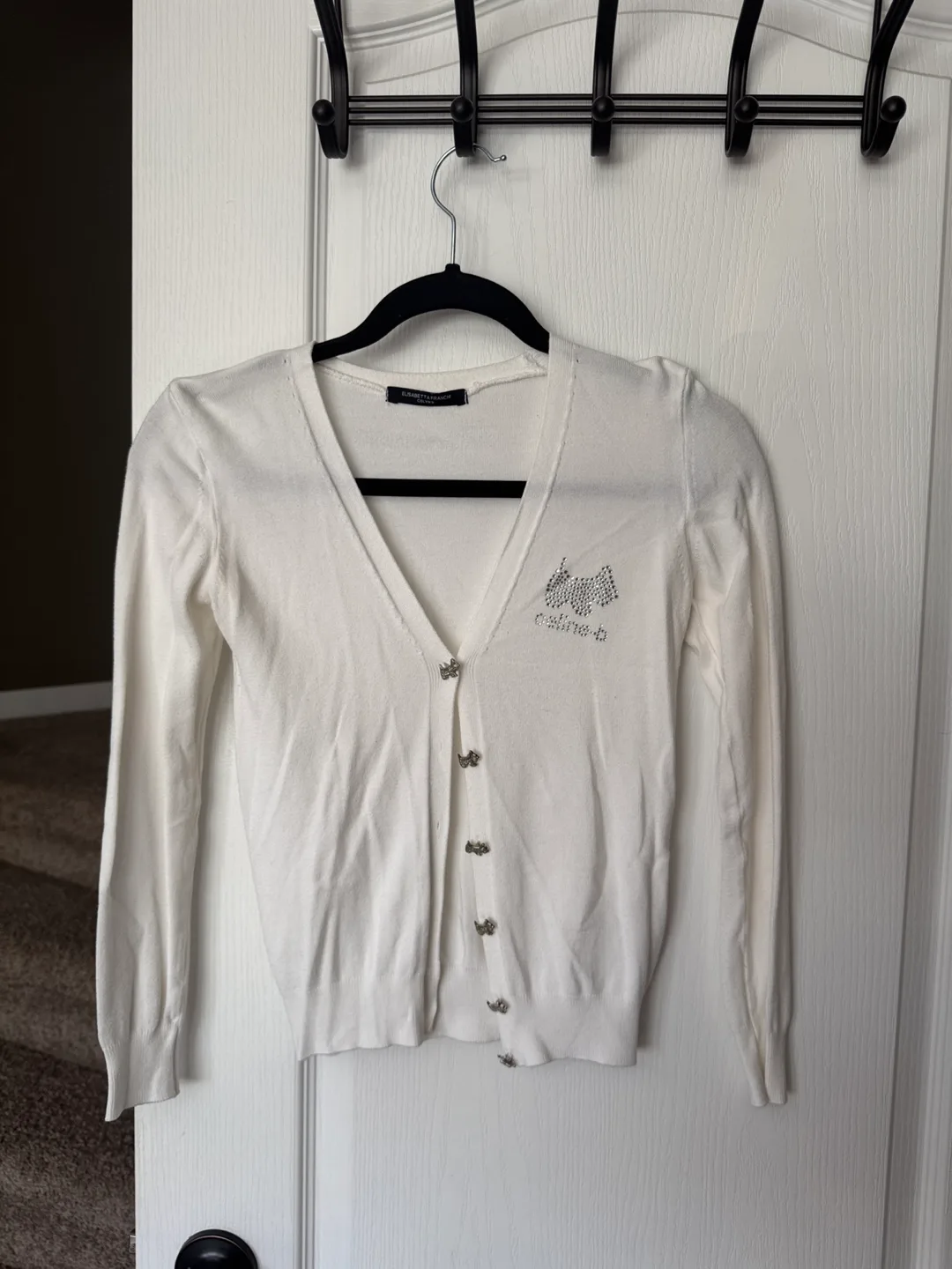 Celine-b White Cardigan size S thumbnail