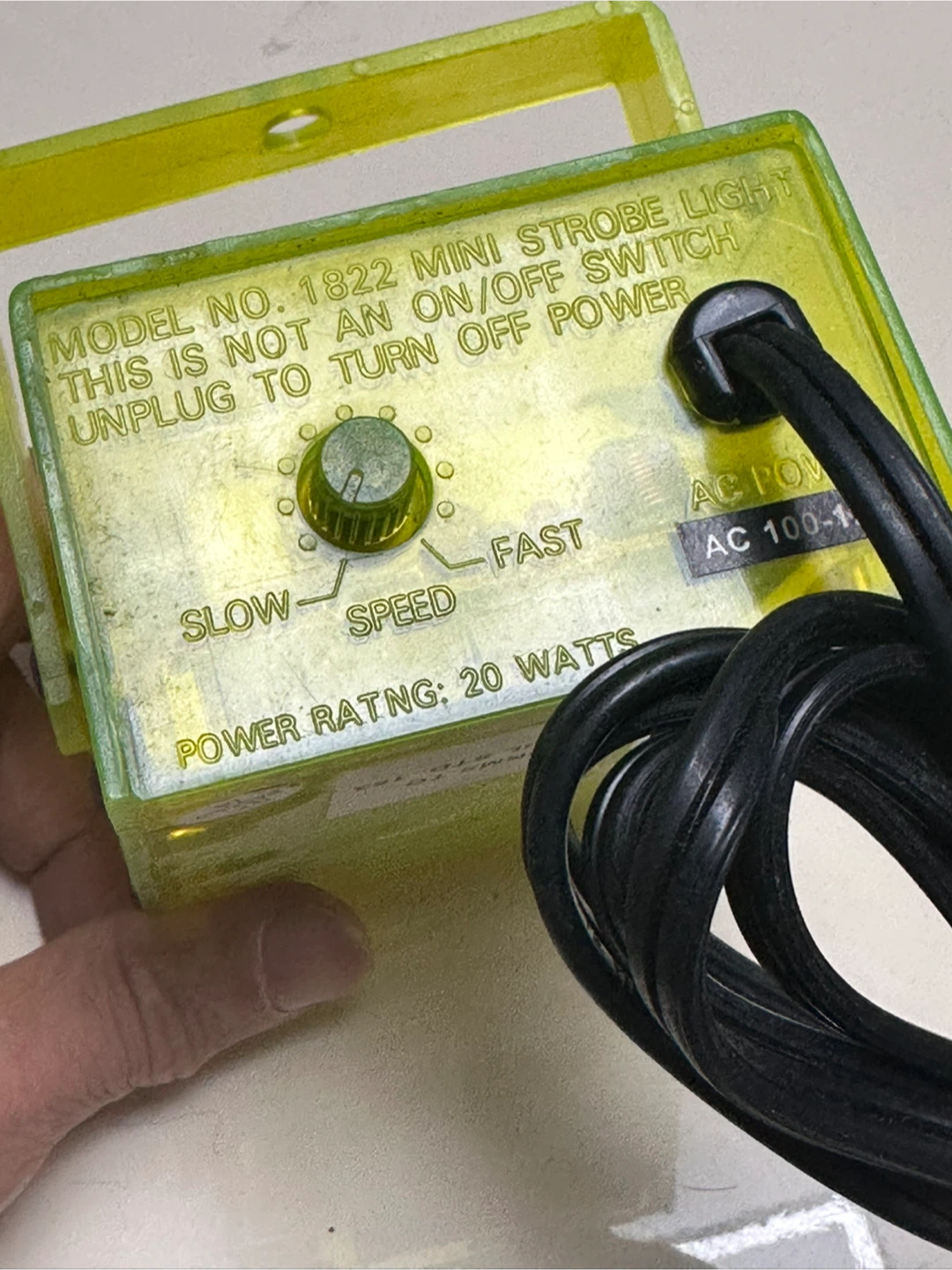 Mini Strobe Light Model 1822 - Yellow