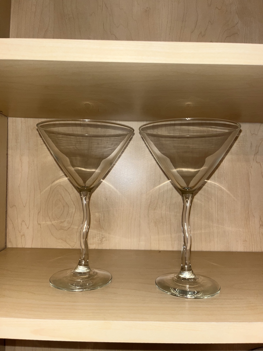 Squiggly Martini Glasses - Set of 2