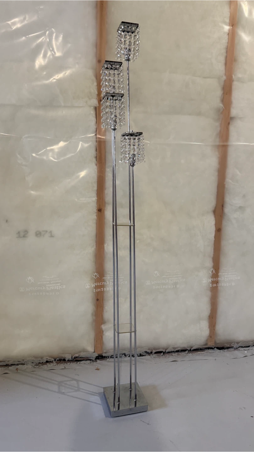 Crystal Chandelier Floor Lamp, 5ft Tall - photo 2