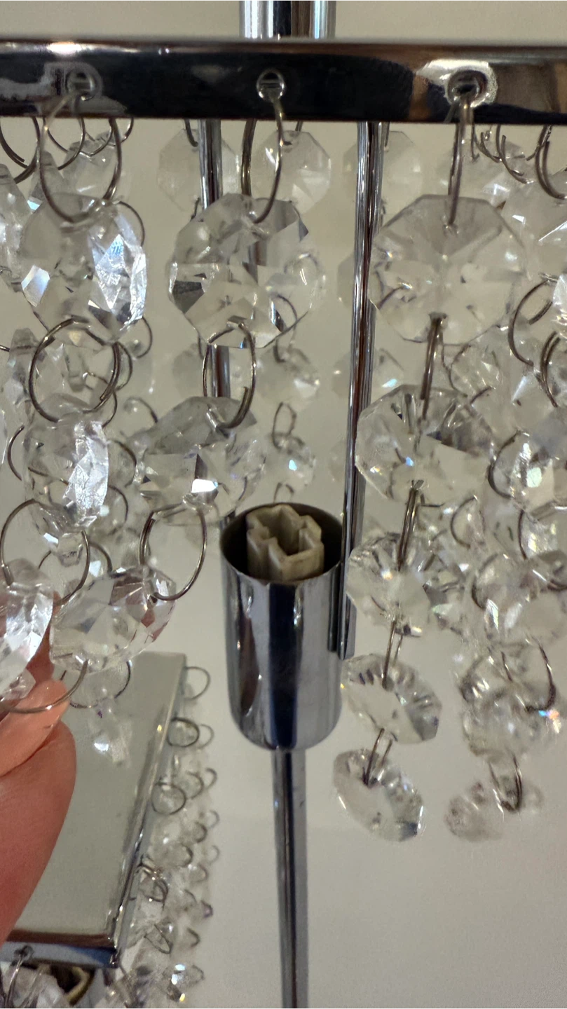 Crystal Chandelier Floor Lamp, 5ft Tall - photo 3