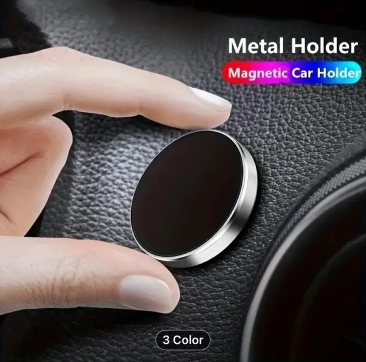Mini Magnetic Suction Bracket Round Multifunctional Mobile Phone image indicator(2)