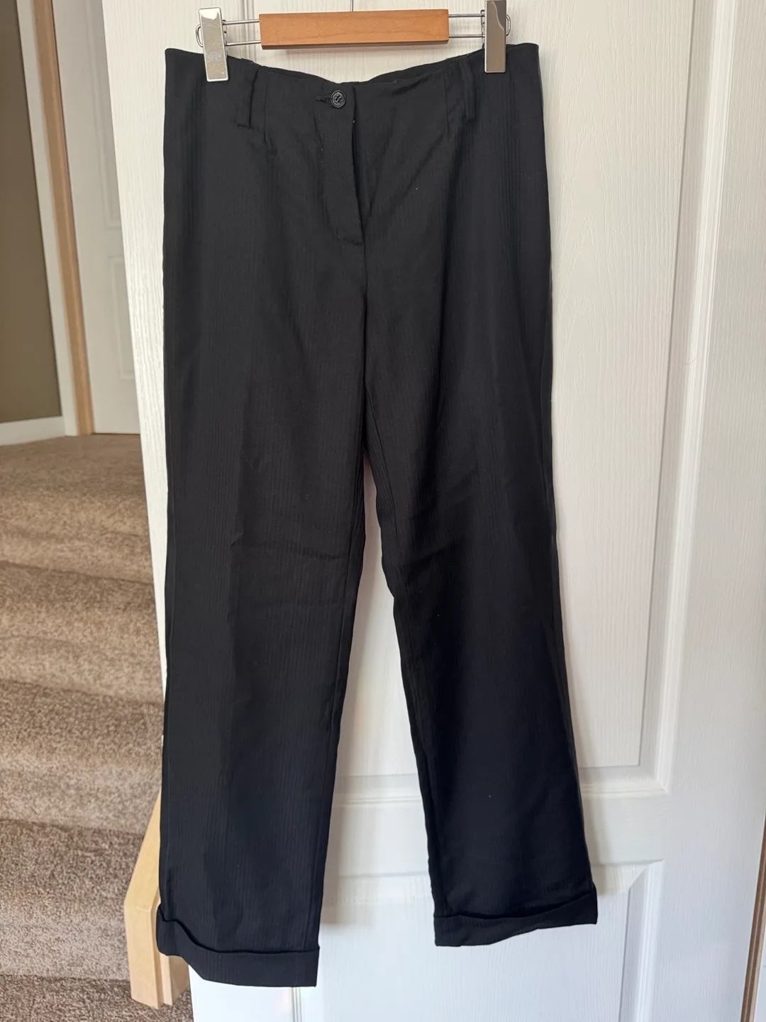 Roccobarocco Black Wool Blend Women’s Pants size S/M thumbnail