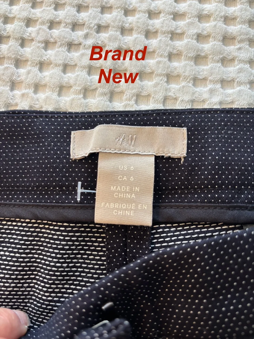 New H&M Black Polka Dot Pants - Size US 6 thumbnail