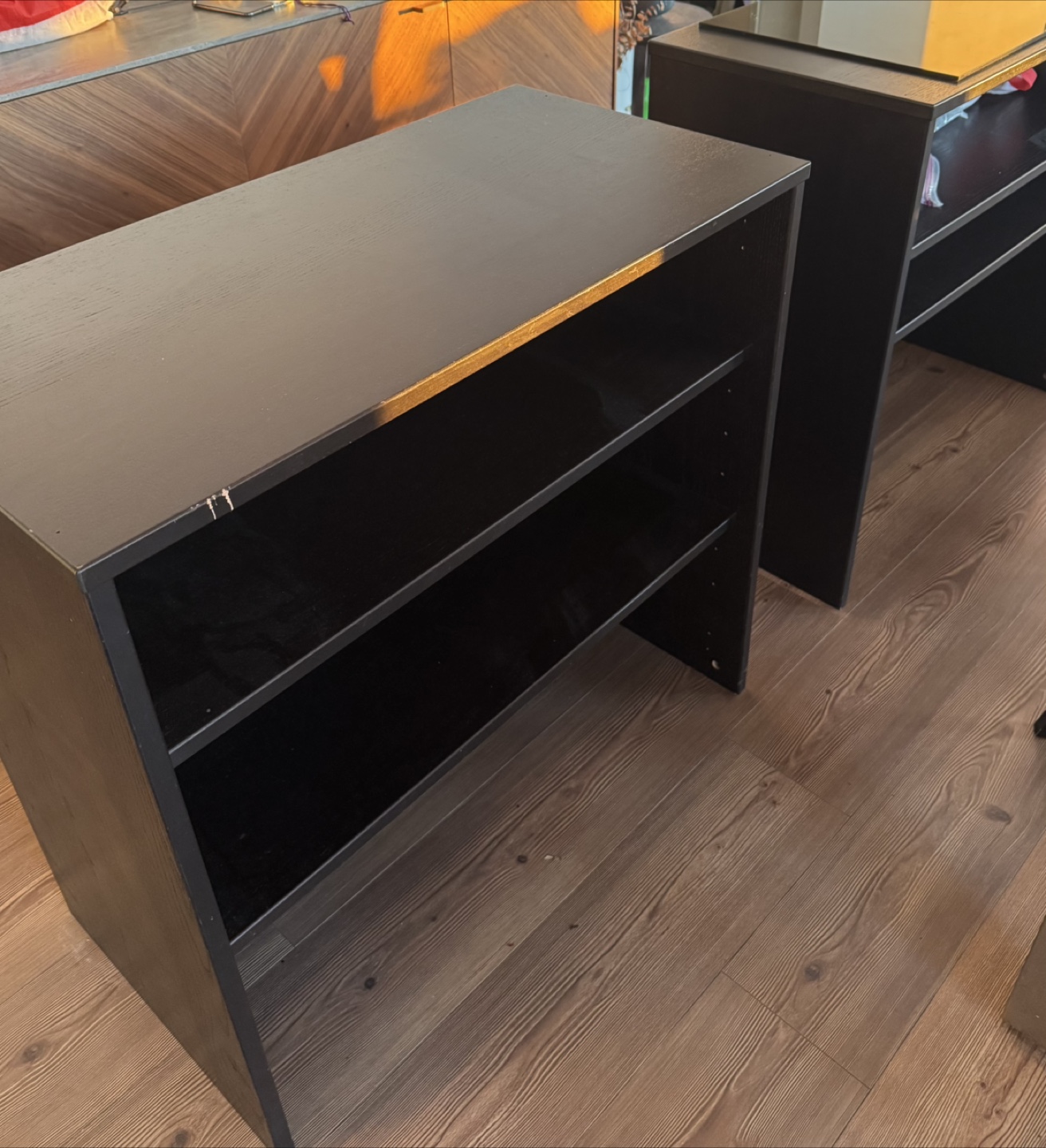 2 Ikea lack Storage units/ side tables - Black