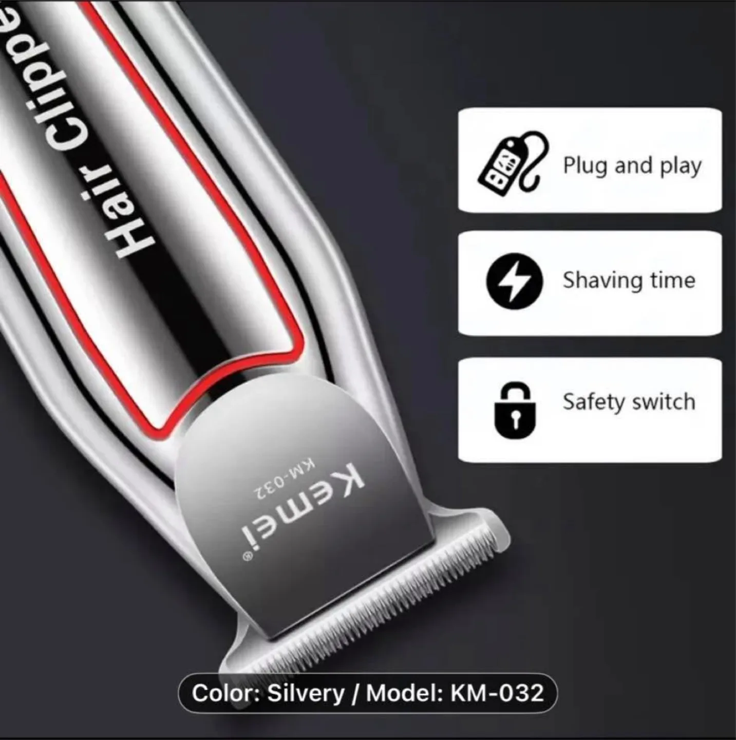 Welcome Kemei KM-032. with a 600mAh battery image indicator(6)