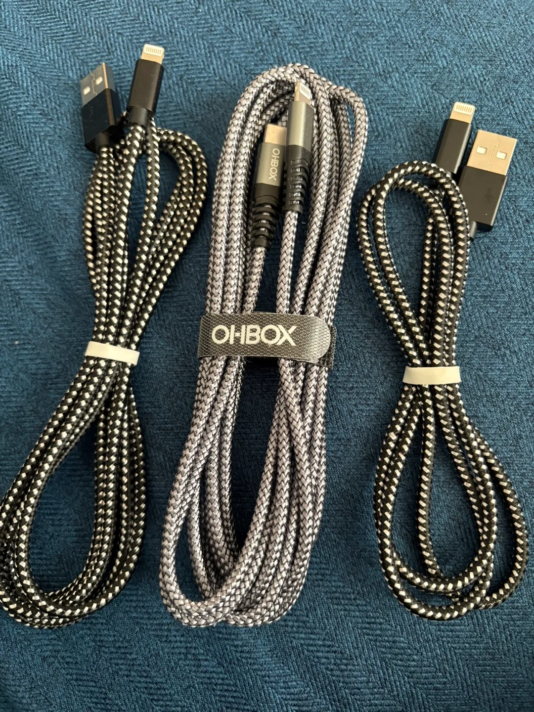 OHBOX Lightning to USB Cables (3) - New never used thumbnail