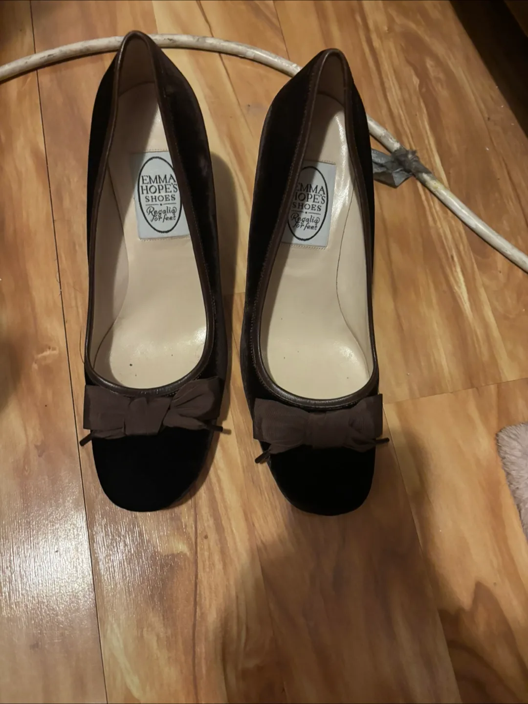 Emma Hope Brown Velvet Heels - Size 37 thumbnail