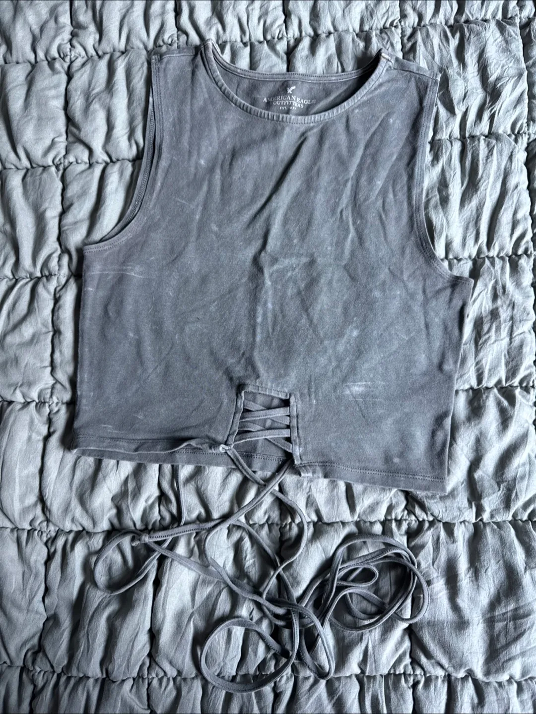 American Eagle Grey Tank Top thumbnail