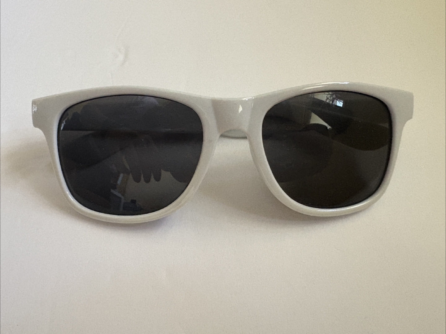 White Frame Sunglasses with Logo