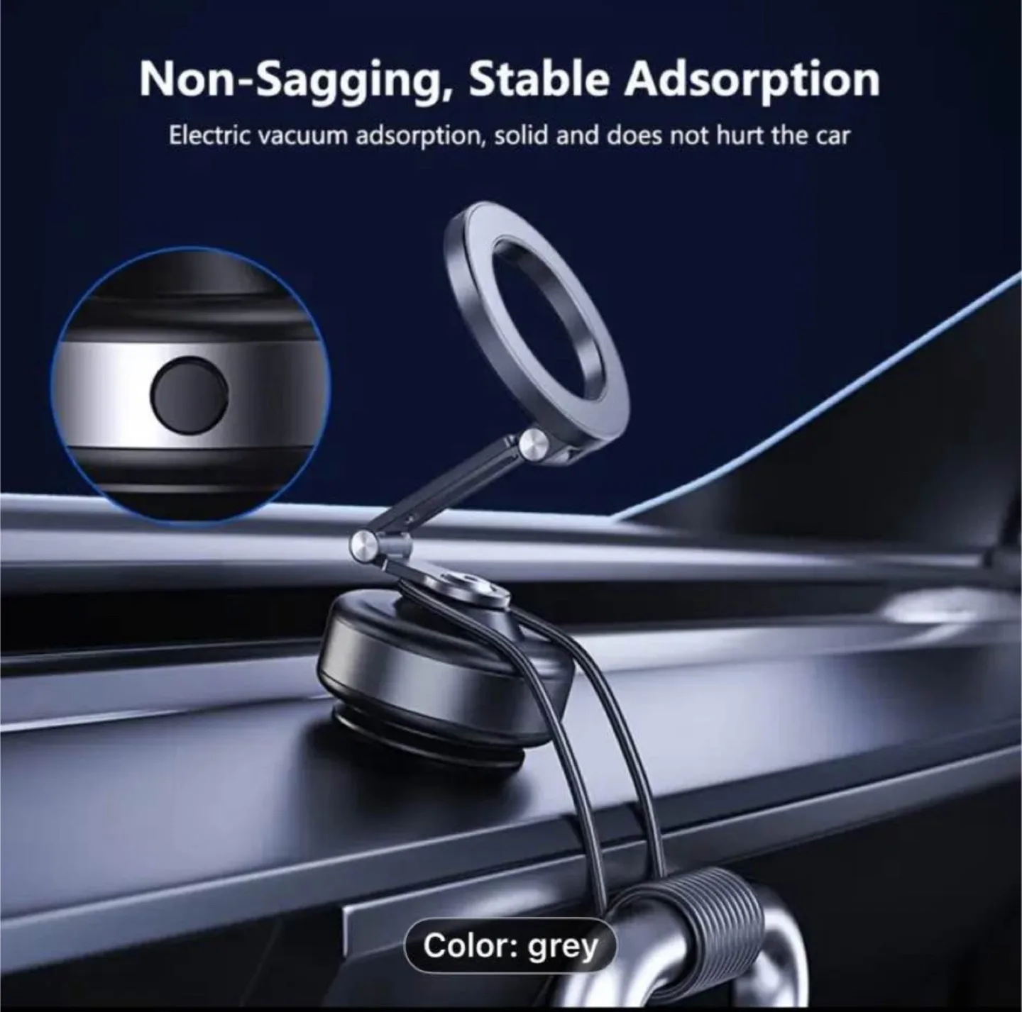Dark Grey Magnetic Car Mount with 360° Rotation image indicator(5)