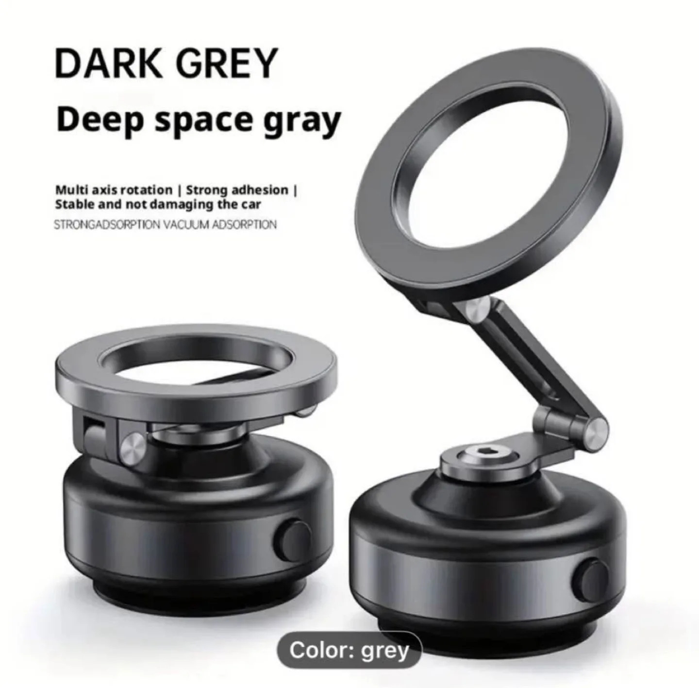 Dark Grey Magnetic Car Mount with 360° Rotation image indicator(9)