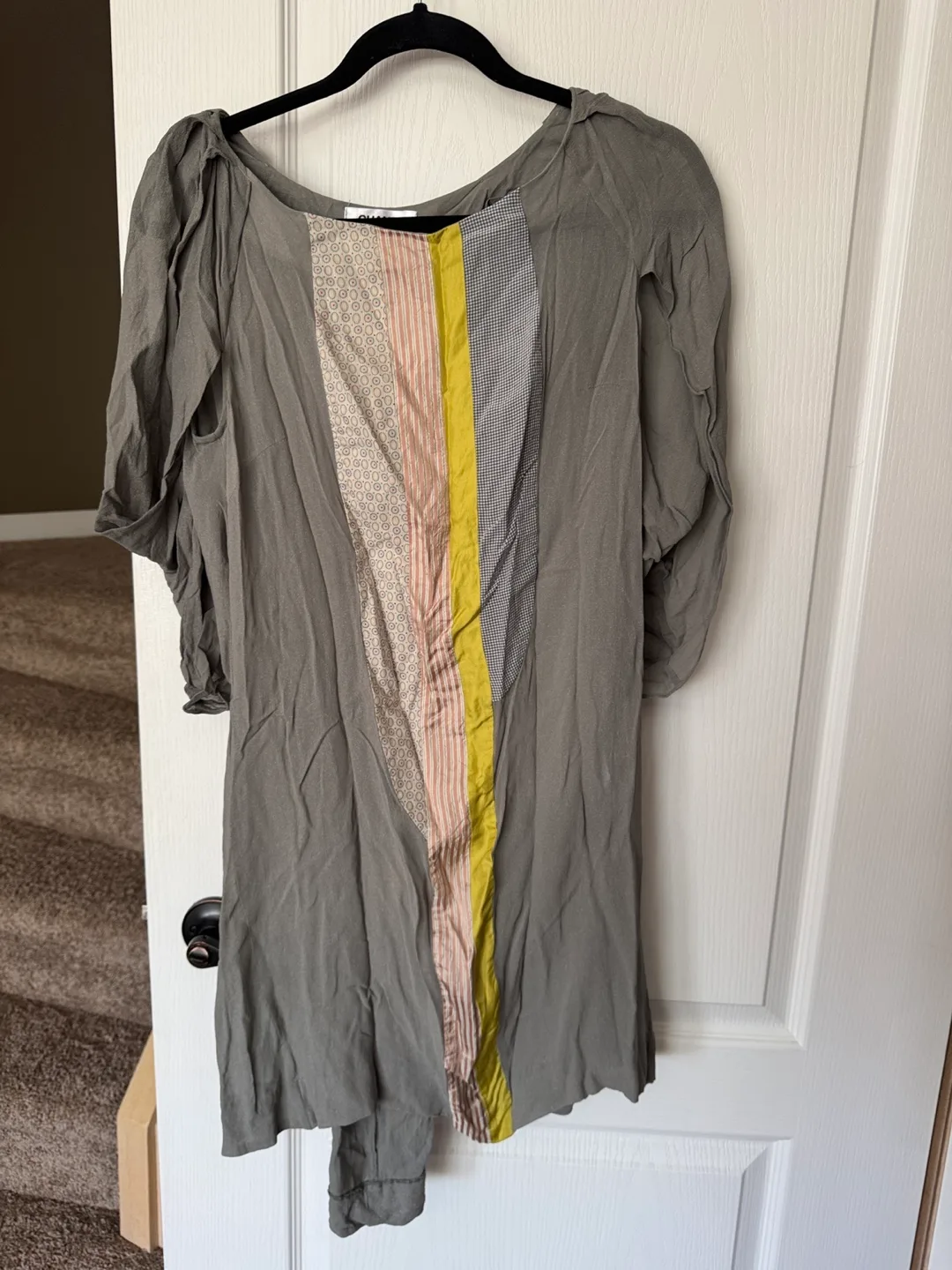 Olive Green Silk Dress - Size S thumbnail