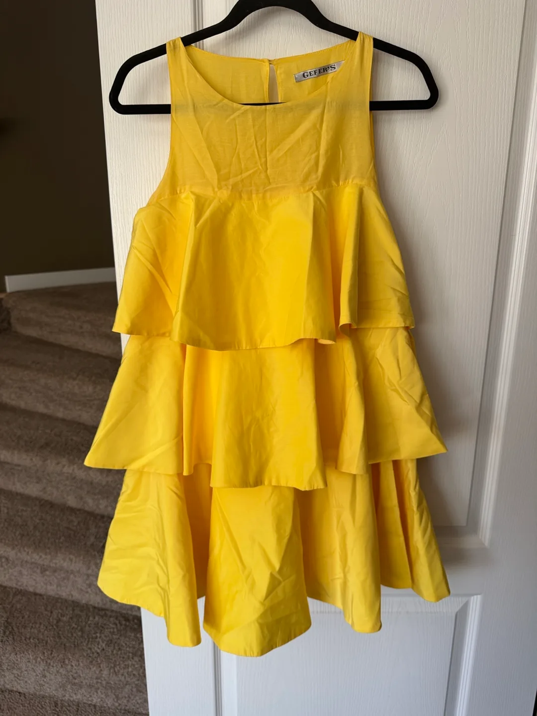 Gefer's Yellow Ruffle Dress size S thumbnail