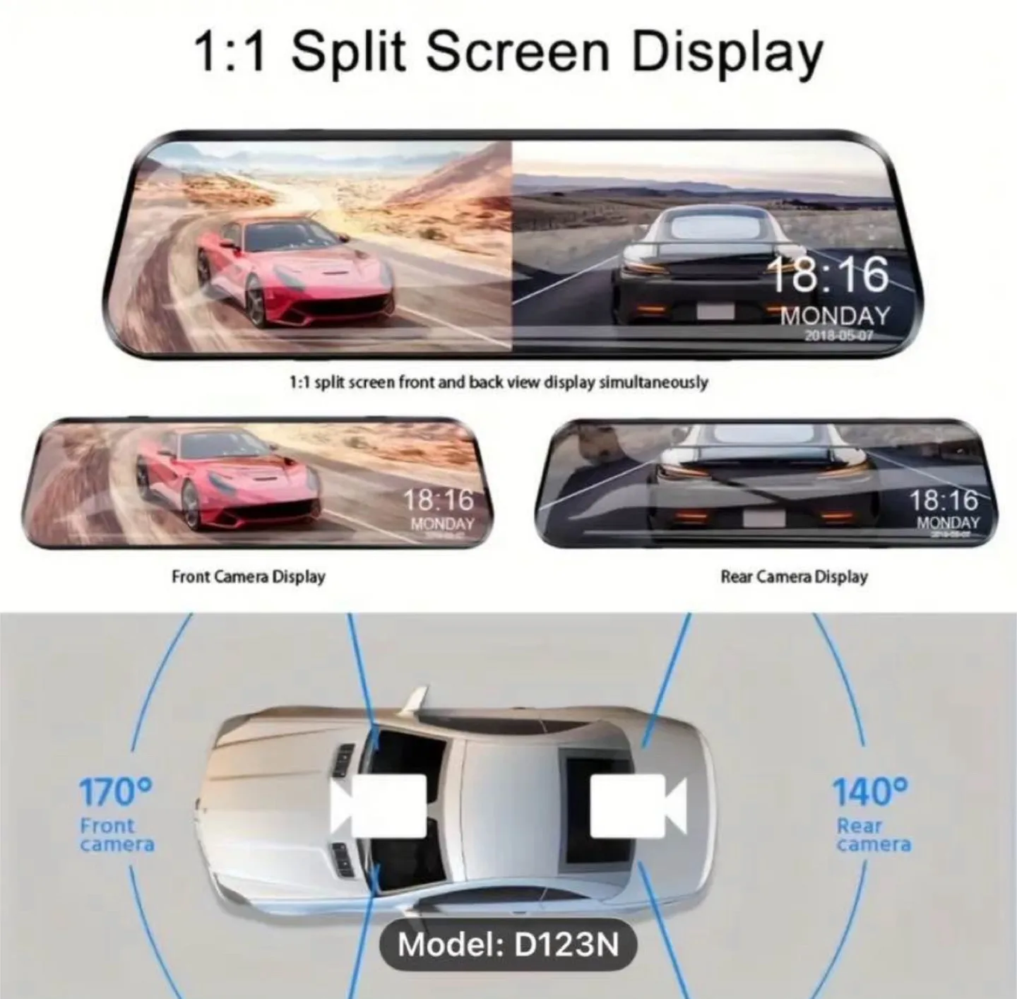 Two Camera Dash Cam H96 image indicator(9)