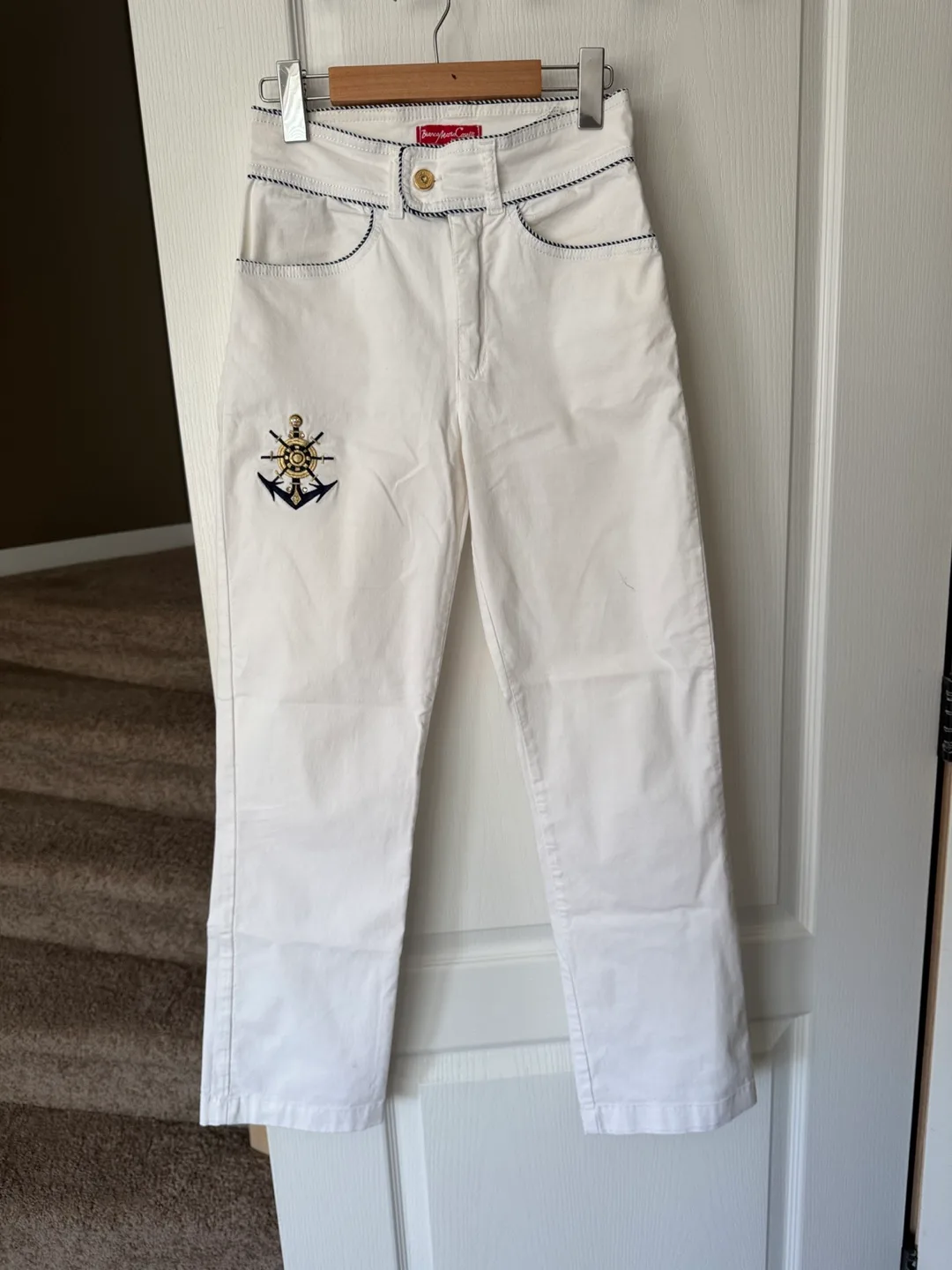 New Bianca Maria Cabelli White Pants - Size S thumbnail