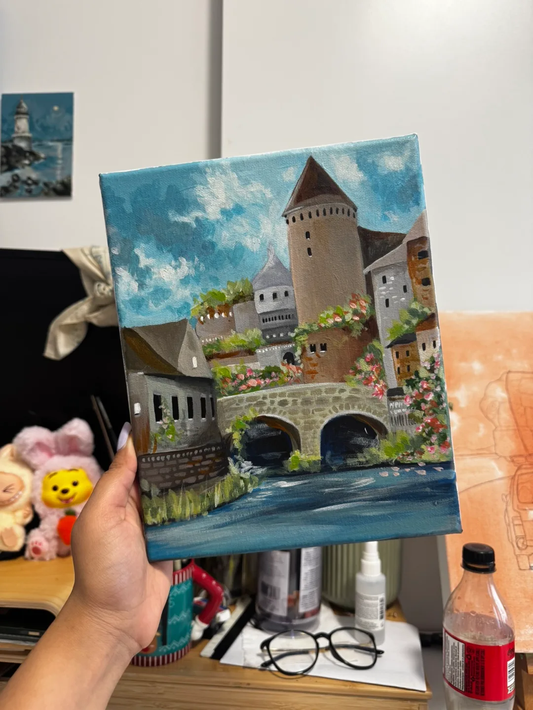 Castle and Bridge Painting thumbnail
