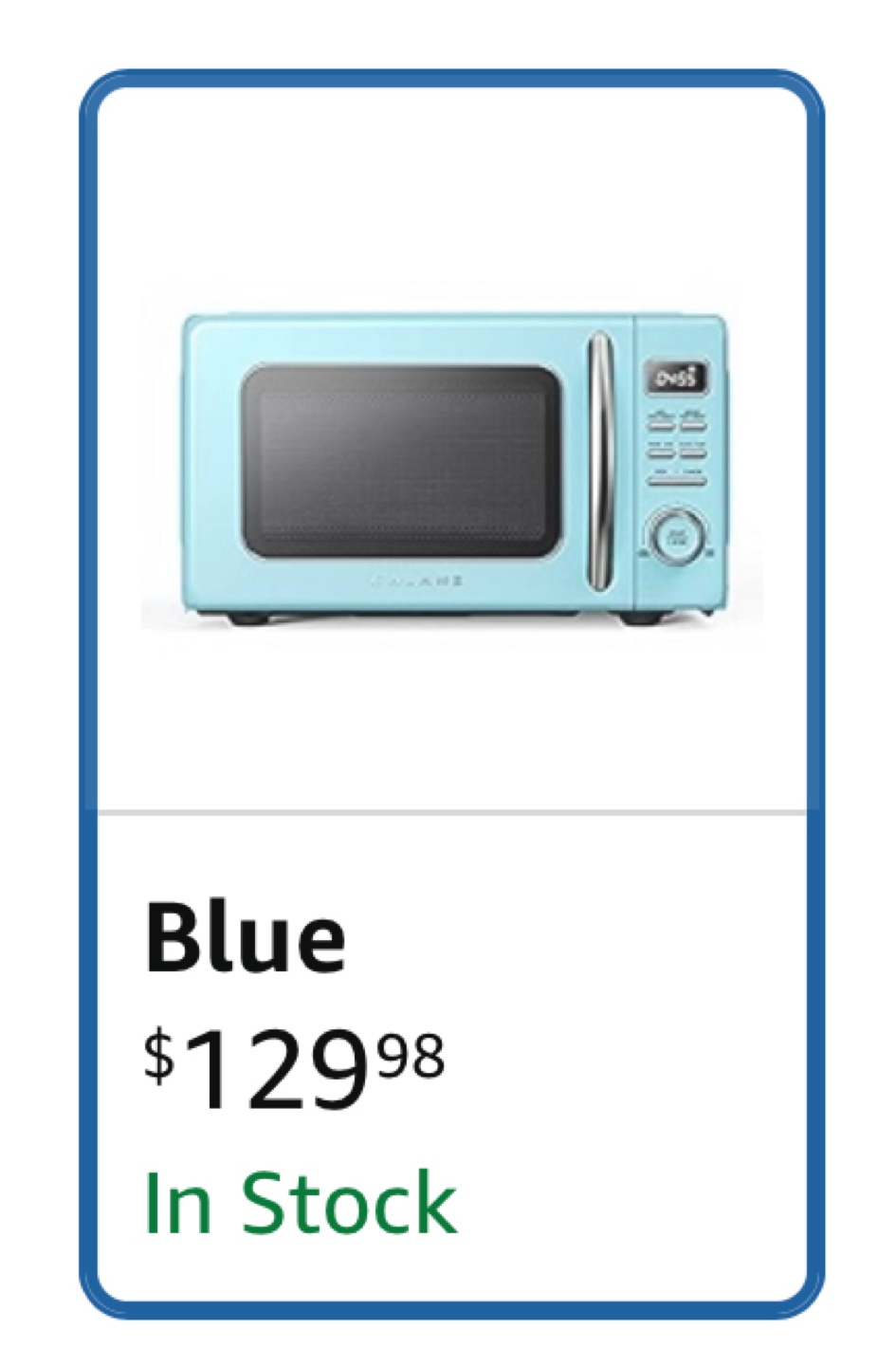 BRAND NEW Galanz 0.7 CF Retro Microwave Oven - Blue - photo 2