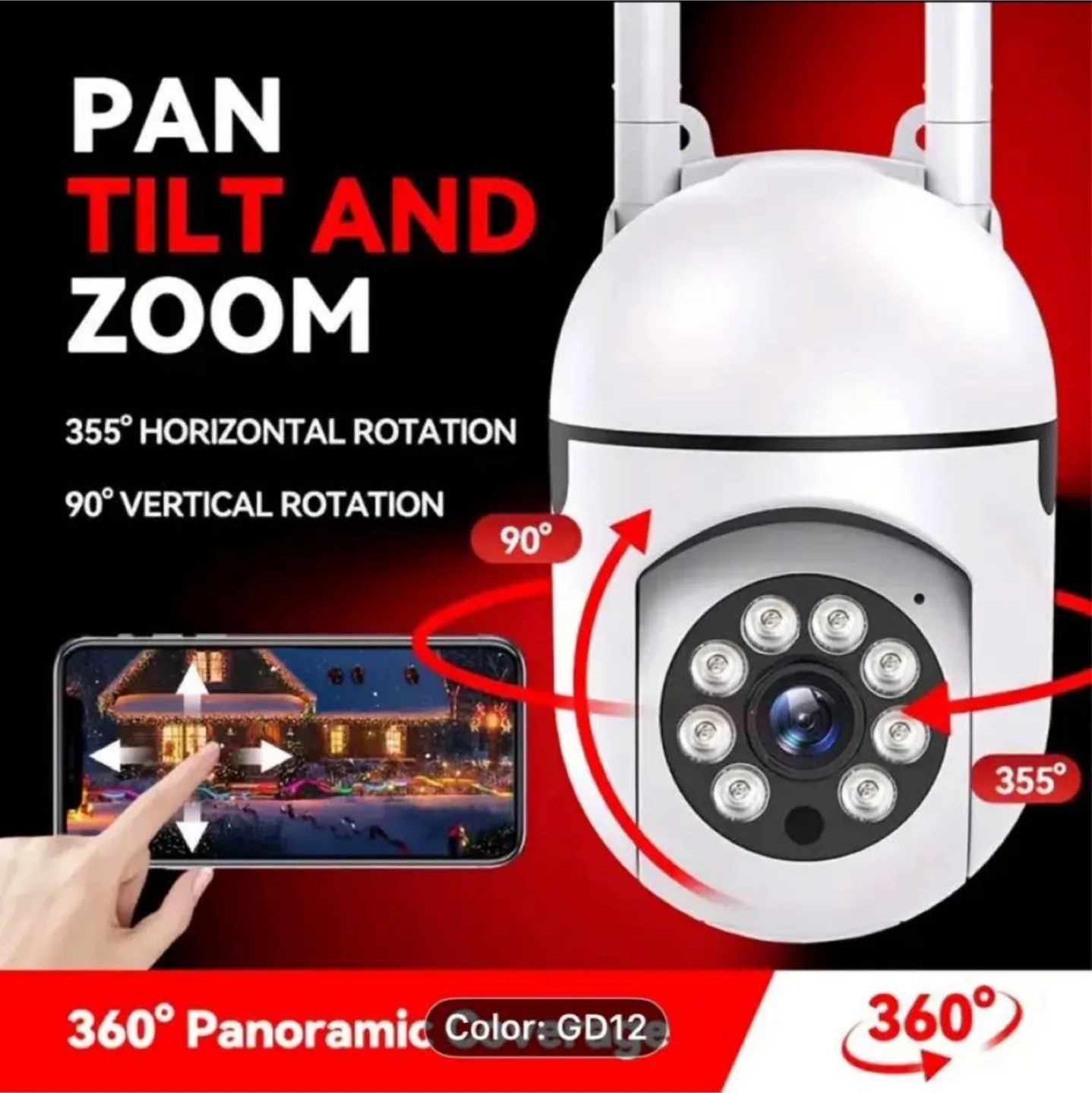 Security Camera With Night Vision - 1080P image indicator(2)