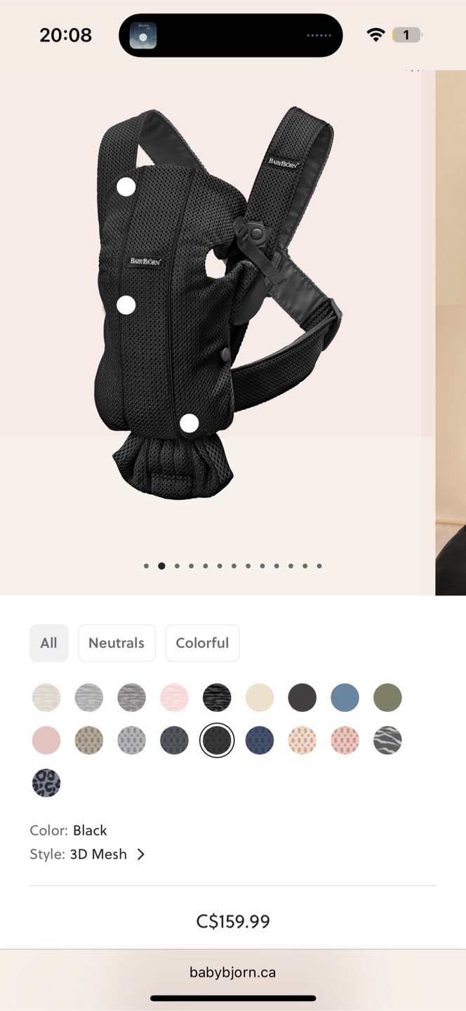 BabyBjorn Baby Carrier Mini - Black - photo 5