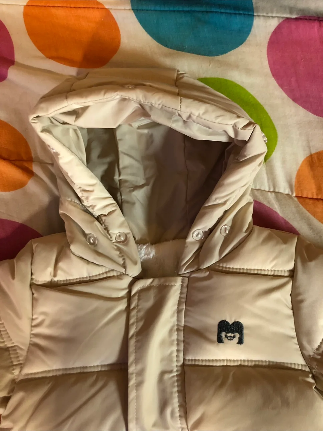 6-12 months Baby Padded Snowsuit - Beige image indicator(3)