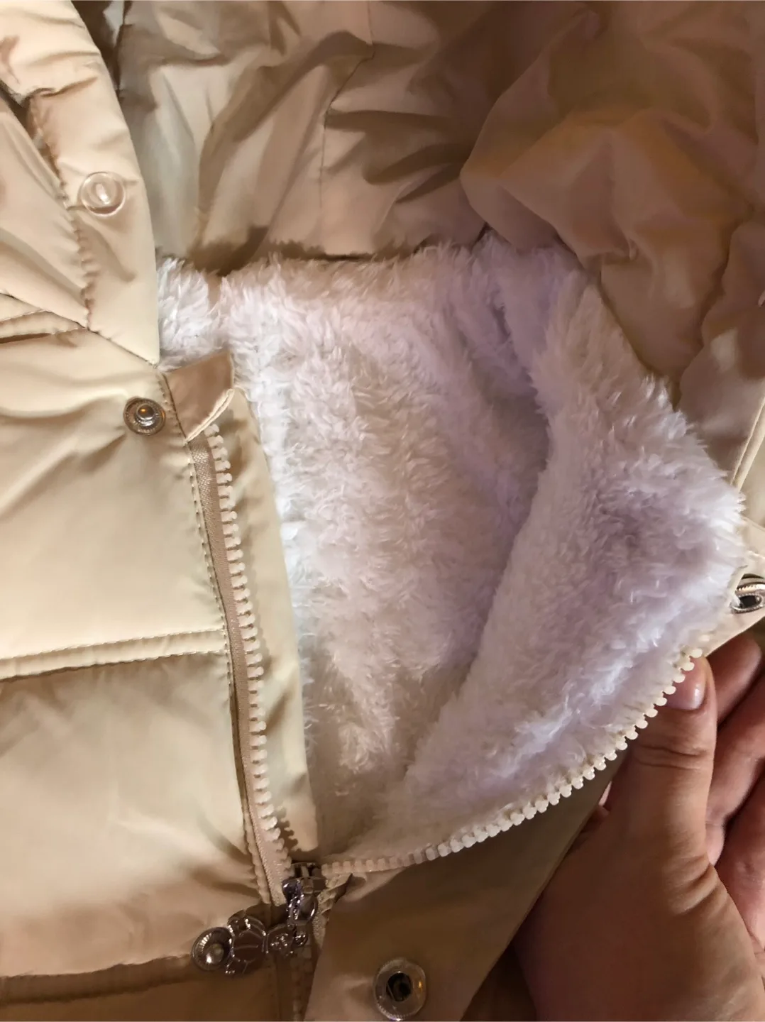 6-12 months Baby Padded Snowsuit - Beige image indicator(4)